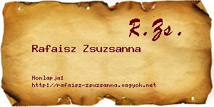 Rafaisz Zsuzsanna névjegykártya