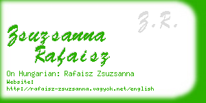 zsuzsanna rafaisz business card